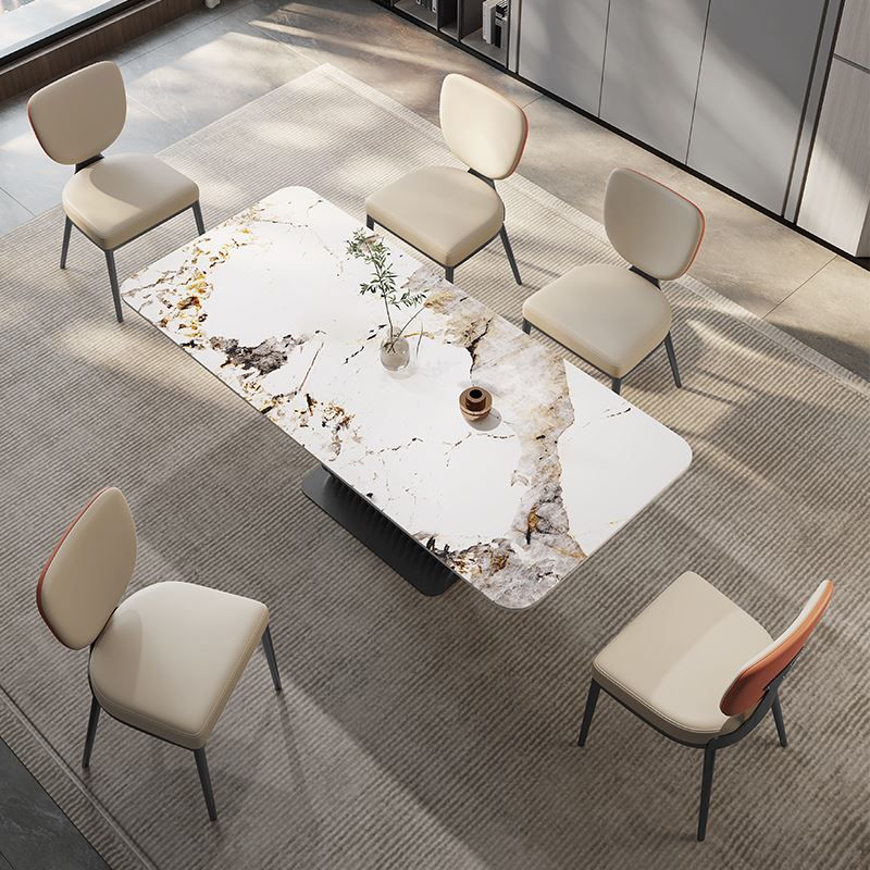 Glam King Louis Back Chair with Chrome Legs Faux Leather Matte Finish Dining Chair