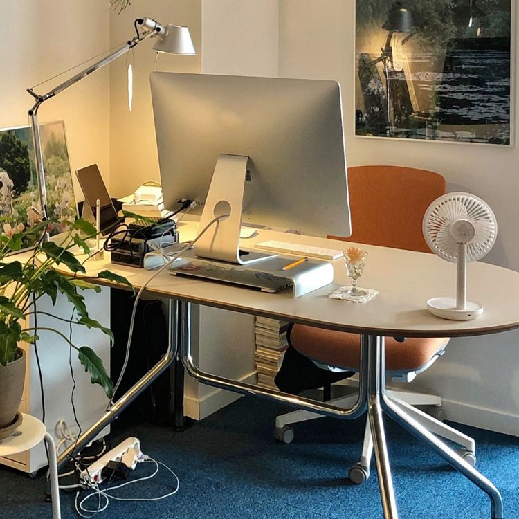 34 Inch Wide Contemporary Office Desk Oval Wooden Writing Desk Clearhalo 'furn' 'furn_office_desk' 'Furniture' 'Office Desks' 'Office Furniture' 'office_desk' 1200x1200_649bc842-4ee9-49fd-a367-677cd99070a3