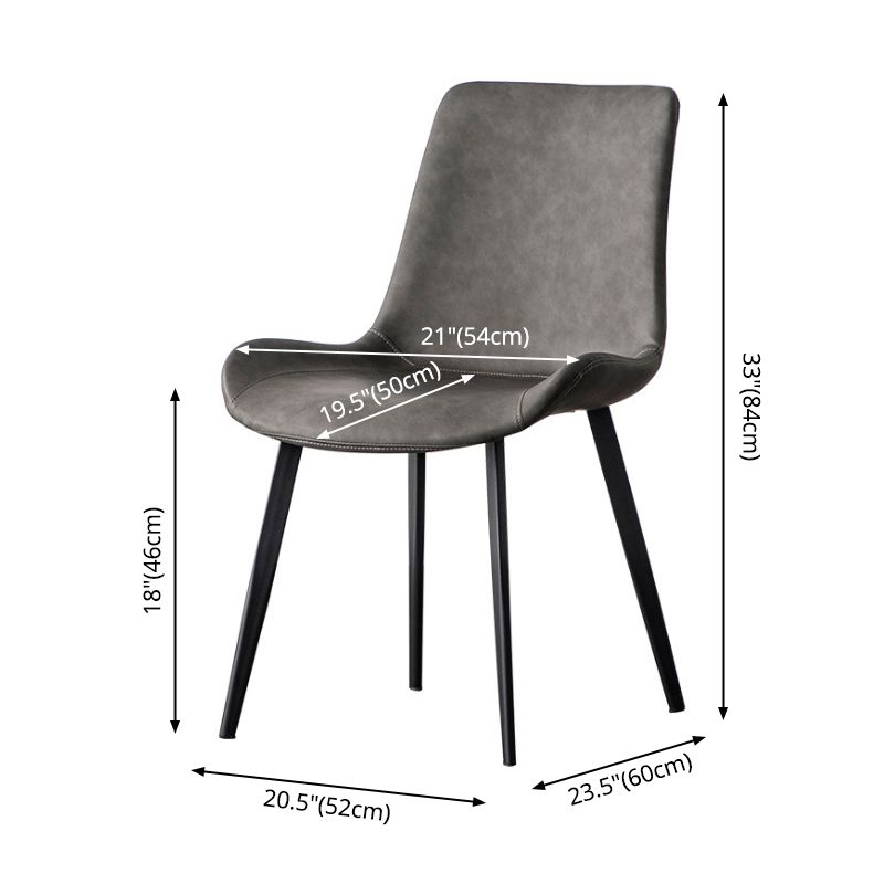 Modern Style Faux Leather Chair 20'' Wide Parsons Dining Chair for Home Use Clearhalo ' kitchen&dining_furn' 'Dining Chairs' 'Dining Tables & Seating' 'dining_chair' 'furn' 'furn_dining_chair' 'Furniture' 'furniture_dining_chair' 'Kitchen & Dining Furniture' 'kitchen' 1200x1200_649c56aa-f77d-411a-a57c-02bad2398ee2