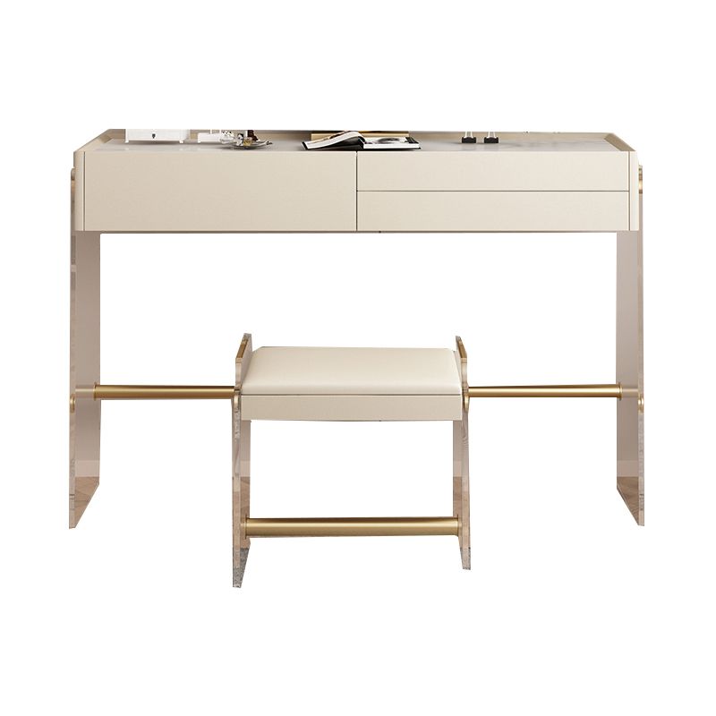 Vanity di trucco largo 15,74 "con 3 cassetti di stoccaggio Brive White Dresser
