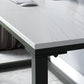 Industrial Grey Writing Desk Marble Office Desk with Metal Legs Clearhalo 'furn' 'furn_office_desk' 'Furniture' 'Office Desks' 'Office Furniture' 'office_desk' 1200x1200_649f60f1-716e-4739-b8b6-bd0734be4615