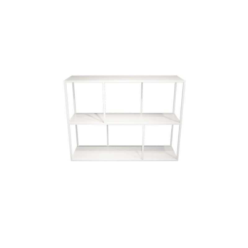 Open Bookcase Minimalist Book Shelf with Metal Rectangular Shelves Clearhalo 'Bookcases' 'Furniture' 'furniture_bookcases' 'kitchen' 'kitchen_bookcases' 'Living Room Furniture' 'Office Furniture' 1200x1200_64a10138-c0a1-46c8-8b5a-1123f4c18856