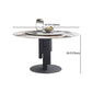 Modern Round Dinette Set 1/4/5/7 Pieces Black Dining Table Set with Sintered Stone Top Clearhalo 'Dining Room Sets' 'Dining Tables & Seating' 'dining_room_set' 'furn' 'furn_dining_room_set' 'Furniture' 'furniture_dining_room_set' 'Kitchen & Dining Furniture' 1200x1200_64a14f3e-8d6a-4115-bced-995b981f2990