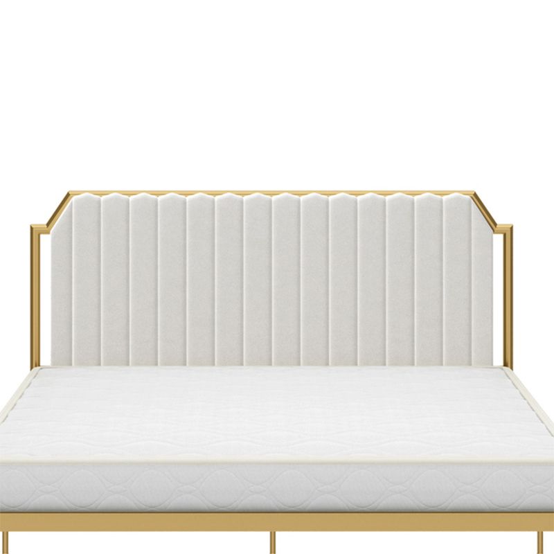 Leather Bed,Queen Metal Frame Panel Bed with Scooped Headboard Clearhalo 'Bedroom Furniture' 'Beds' 'furn' 'furn_beds' 'Furniture' 1200x1200_64a5d905-6041-4581-bfa9-70802554237e