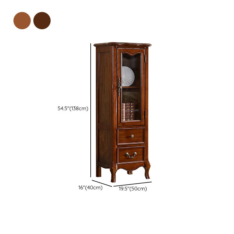 Traditional Display Stand Rubberwood Hutch Cabinet for Living Room Clearhalo 'Display & China Cabinets' 'display_china_cabinets' 'furn' 'furn_display_china_cabinets' 'Furniture' 'Kitchen & Dining Furniture' 1200x1200_64a6bf78-9594-4c40-8f2f-9e529853bec5
