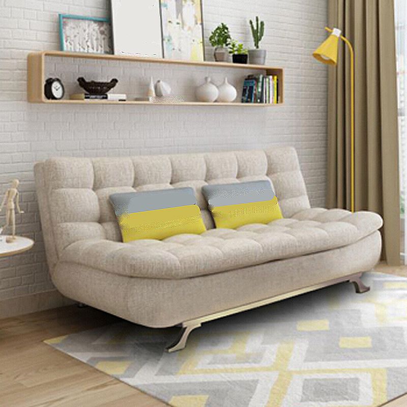 74.80" L√ó 34.65" W √ó 35.43" H Linen Slipcovered Couch Armless Sofa with Biscuit Back Clearhalo 'furn' 'furn_sofas' 'Furniture' 'furniture_sofas' 'Living Room Furniture' 'Sofa' 'sofas' 1200x1200_64a79727-f43d-49c4-90fe-e57bb14635e6