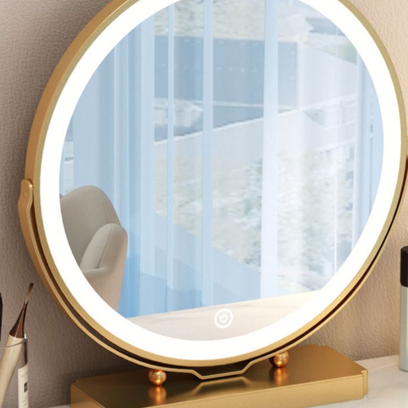 引き出し付きの現代的な木製のベッドルームライトミラードレッシングテーブル