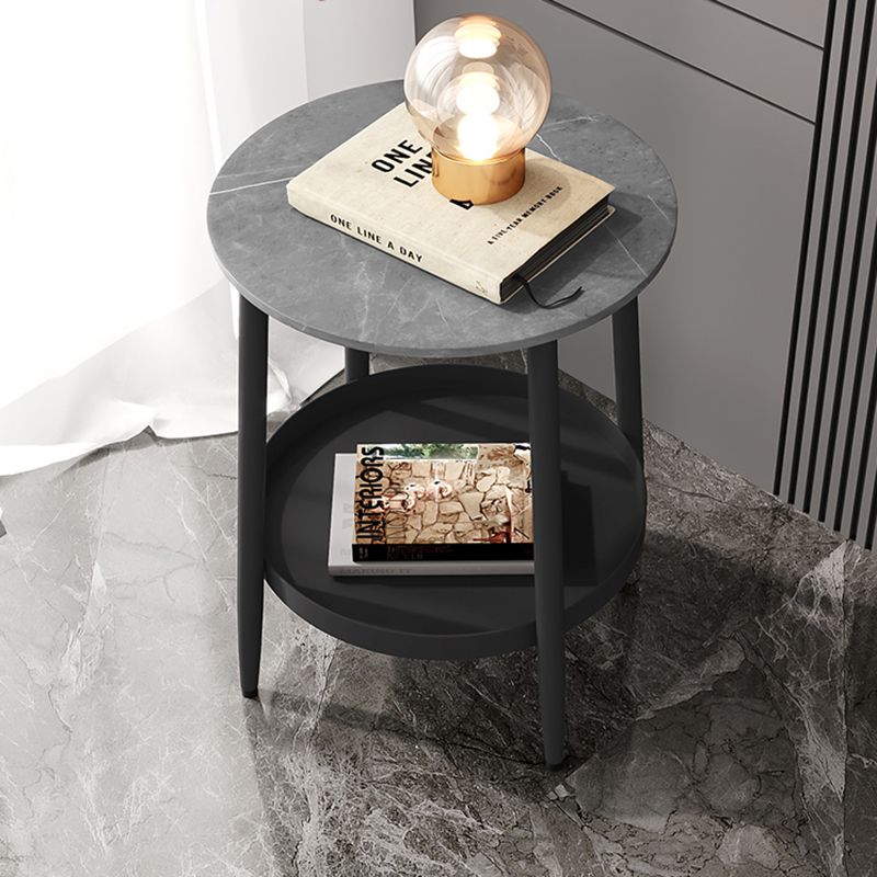 Contemporary Accent Table Nightstand Antique Finish Open Storage Bed Nightstand Clearhalo 'Bedroom Furniture' 'furn' 'furn_night_stand' 'Furniture' 'night_stand' 'Nightstands' 1200x1200_64a960c2-d3ad-4b50-8124-8792d76b657e