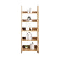 5 Shelves Ladder Bookshelf Wooden Contemporary Bookcase ,11.8" W x 55.1" H