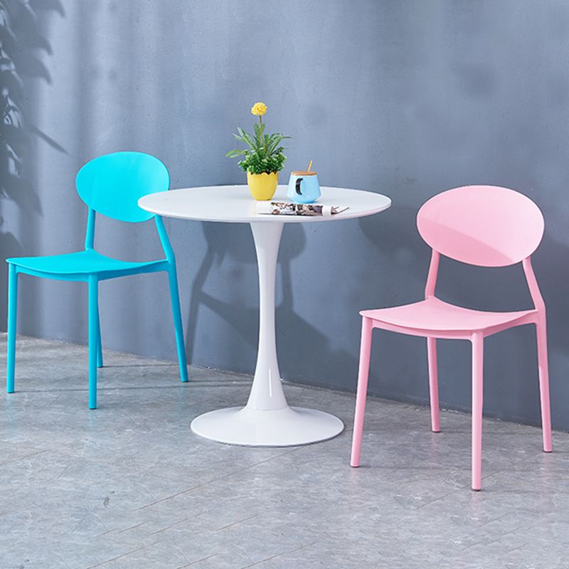 Stackable Open Back Dining Chairs Scandinavian Plastic Armless Side Chair Clearhalo 'Dining Chairs' 'Dining Tables & Seating' 'dining_chair' 'furn' 'furn_dining_chair' 'Furniture' 'Kitchen & Dining Furniture' 1200x1200_64ab4b7c-1c5b-41e2-bef9-d36a5bfddfda