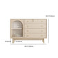 Glam Sideboard Table with Drawers Engineered Wood Buffet Table