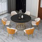 Metal Traditional Luxury Round Table Sintered Stone Top Table with Pedestal Base Clearhalo ' dining_table' 'Dining Tables & Seating' 'Dining Tables' 'furn' 'furn_dining_table' 'Furniture' 'furniture_dining_table' 'Kitchen & Dining Furniture' 'kitchen&dining_furn' 'kitchen' 'kitchen_dining_table' 1200x1200_64aca0df-3d55-404b-ba52-2dbe50d5b8e3