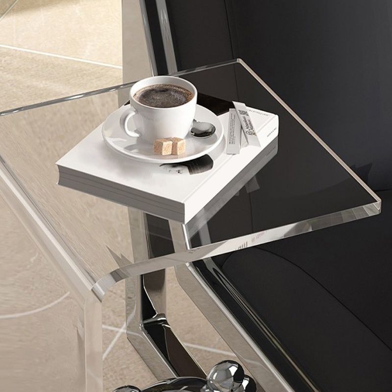 Tavolo laterale acrilico contemporaneo Tavolo accento laterale