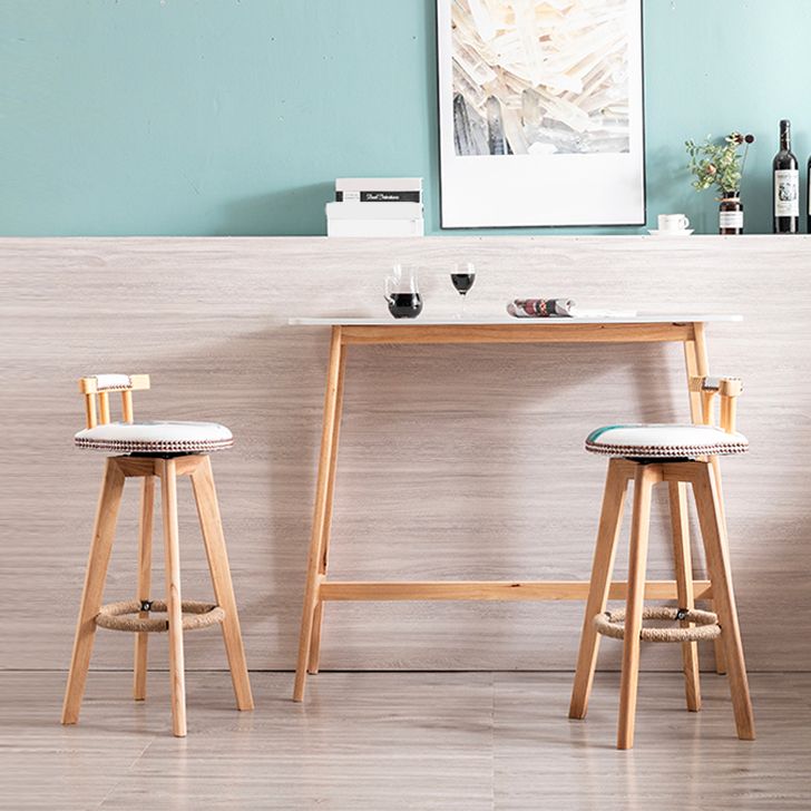 Tavolo da pranzo rettangolare in legno ad altezza bancone Tavolo da bar moderno con base a cavalletto