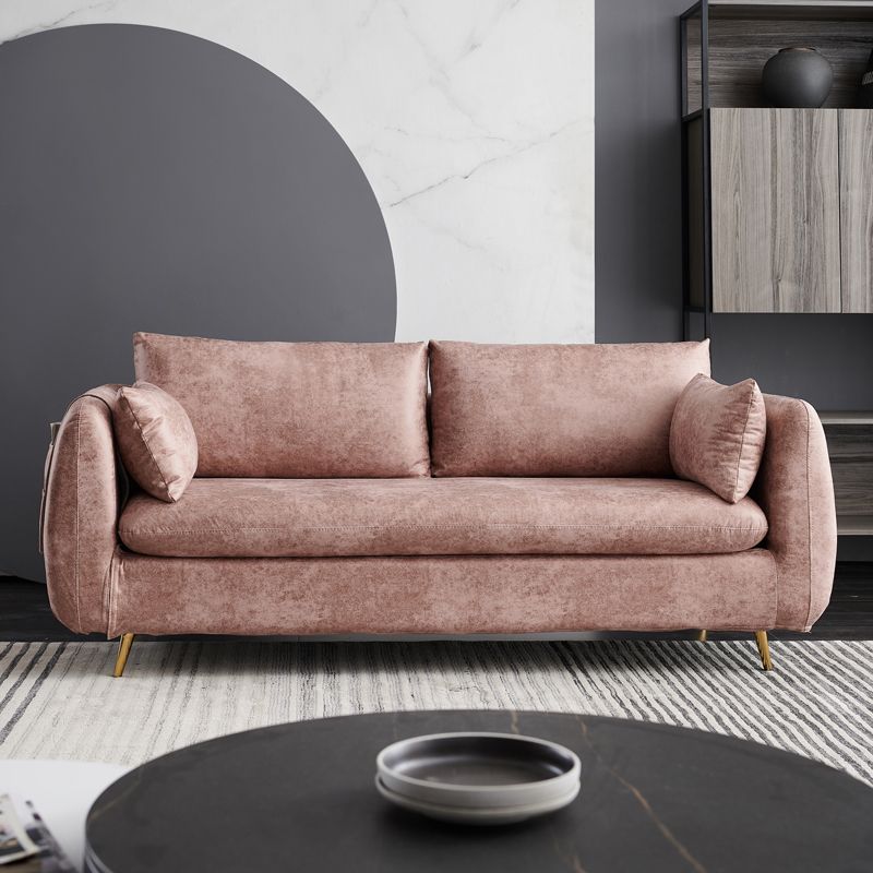 Contemporary Standard Sofa Square Arm Settee Couch with 2 Pillows Clearhalo 'furn' 'furn_sofas' 'Furniture' 'furniture_sofas' 'kitchen' 'kitchen_sofas' 'Living Room Furniture' 'Sofa' 'sofas' 1200x1200_64b384a8-7028-4b46-ae8c-b57a1c318961