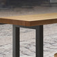 Pine Wood Bar Dining Table Industrial Bar Table with Trestle Base in Black Clearhalo 'Bar Furniture' 'Bar Tables' 'bar_tables' 'furn' 'furn_bar_tables' 'Furniture' 'furniture_bar_tables' 'Kitchen & Dining Furniture' 1200x1200_64b408b0-a18e-4edb-8006-9e7ff4caeba8