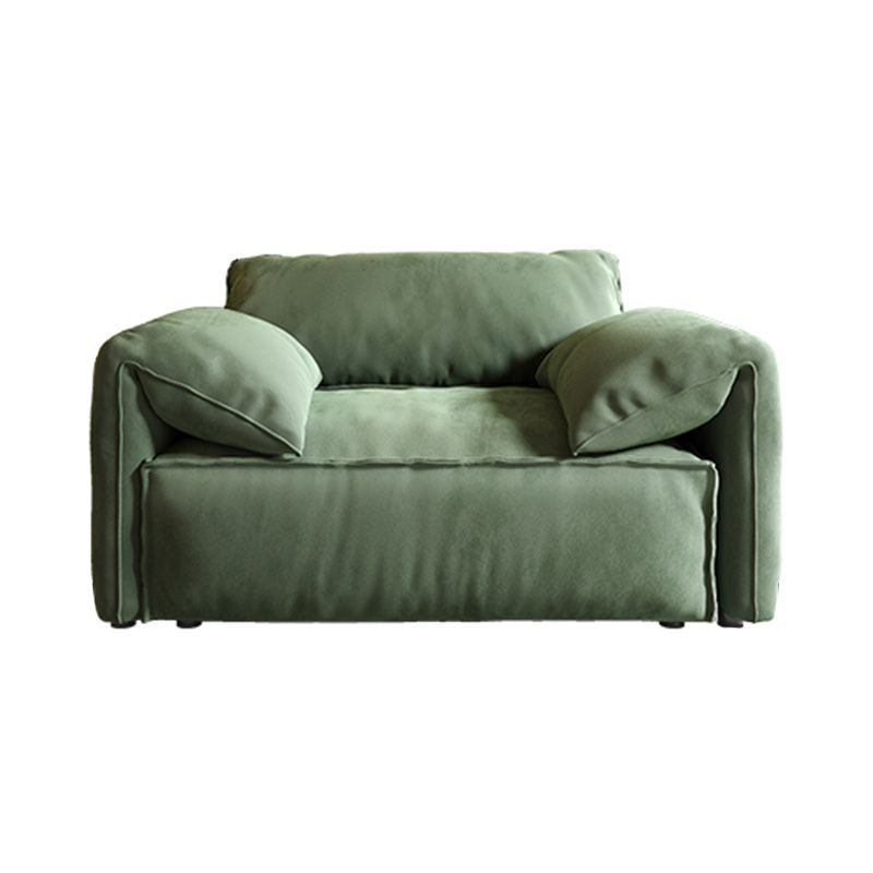 静止したスリップカバーリビングルーム枕トップアームグリーンクッションソファ