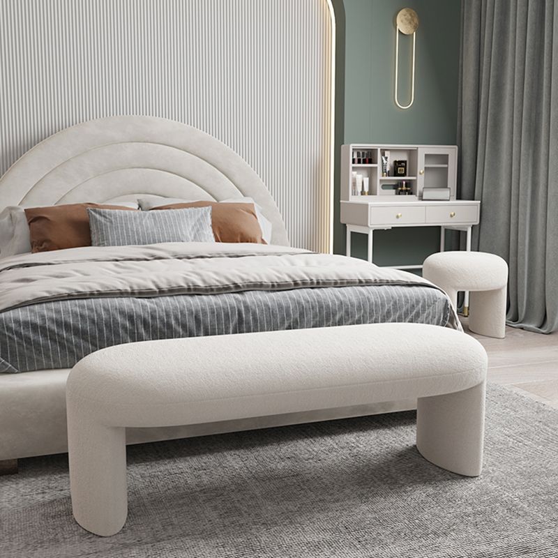 Contemporary Upholstered Bench Bedroom Ottoman Seating Bench 15.7" Height with Legs Clearhalo 'Benches' 'Chairs & Seating' 'furn' 'furn_benches' 'Furniture' 'Living Room Furniture' 1200x1200_64b83fde-71f7-43d3-8061-681dab1054fd