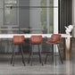Faux Leather Dining Stool Upholstered Bar Stool with Metal Base Clearhalo 'Bar Furniture' 'Bar Stools' 'bar_stools' 'furn' 'furn_bar_stools' 'Furniture' 'Kitchen & Dining Furniture' 1200x1200_64b8db51-b423-4476-95f0-3d3c4dee657f