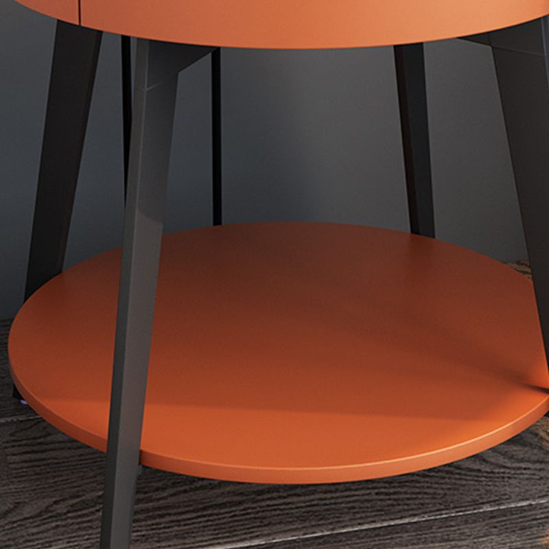 Contemporary Metal and Faux Leather Drawer Storage Bed Nightstand for Bedroom Clearhalo 'Bedroom Furniture' 'furn' 'furn_night_stand' 'Furniture' 'night_stand' 'Nightstands' 1200x1200_64b9d06e-52c4-40bd-b8f3-5b88ac8b3010