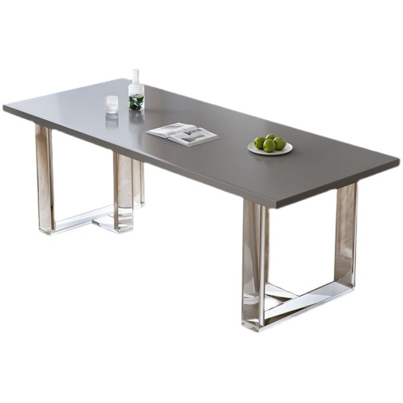 Moderner Rechteck Esstisch Massiv Holz Schlitten Basis fester Esstisch