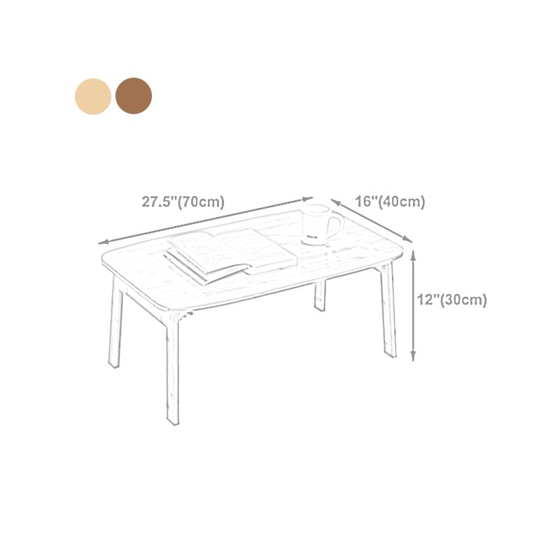 Modern Brown/Oak 4 Legs 1 Coffee Table Geometric Folding Table for Living Room Clearhalo 'Coffee & Accent Tables' 'Coffee Tables' 'coffee_tables' 'furn' 'furn_coffee_tables' 'Furniture' 'furniture_coffee_tables' 'Living Room Furniture' 1200x1200_64ba2921-2d63-4455-a692-21cd10c2131e
