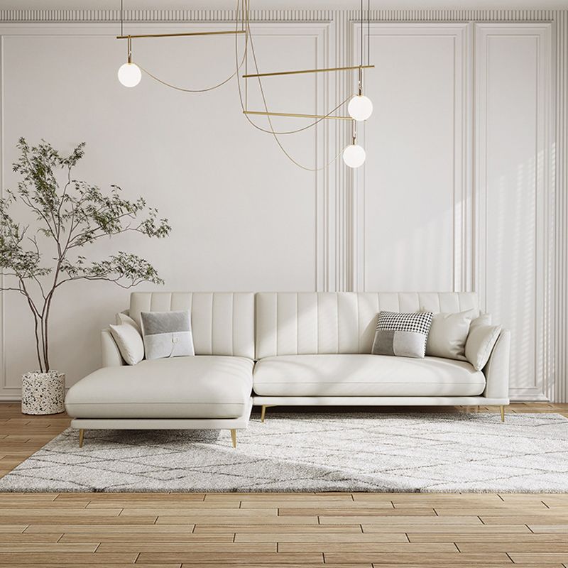 Abnehmbare Kissen -Kissen -Kissen -Top Arms -Sofa mit Chaise in Beige