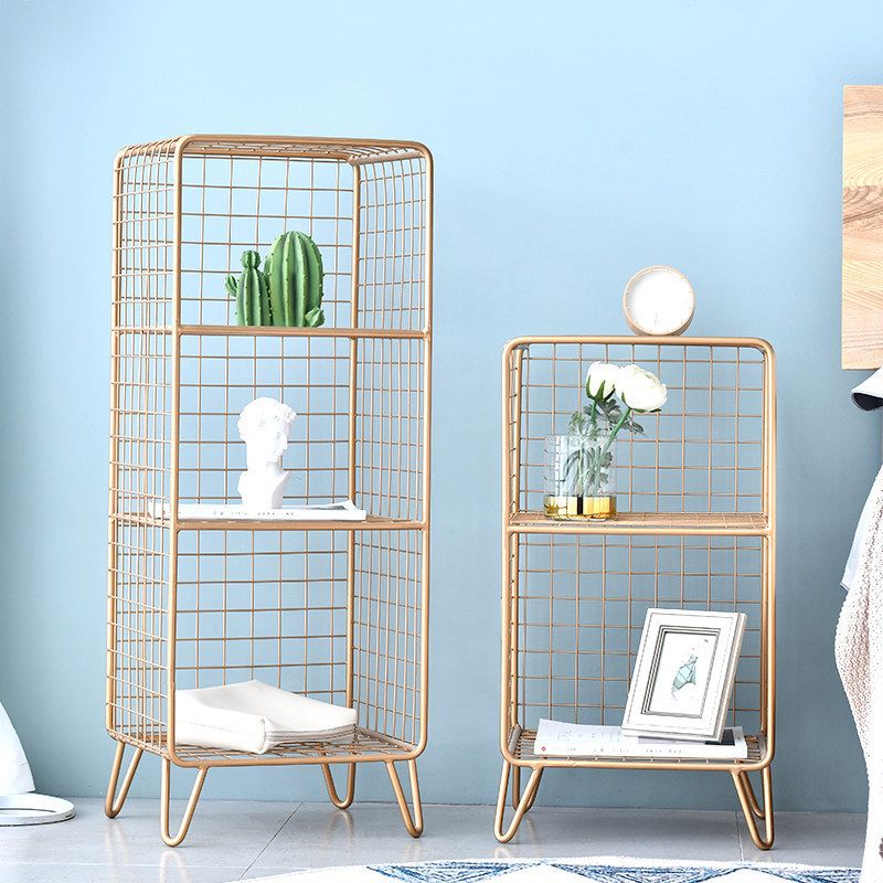 Libreria moderna di libreria metallica standard chiusa in brunish