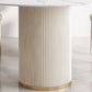 Modern Leatherwear Dining Table Set 1/4/5/7 Pieces Dinette Set with White Sintered Stone