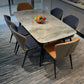 Modern Rectangle Stone Table 4 Legs Standard Height Kitchen Dining Table without Chair