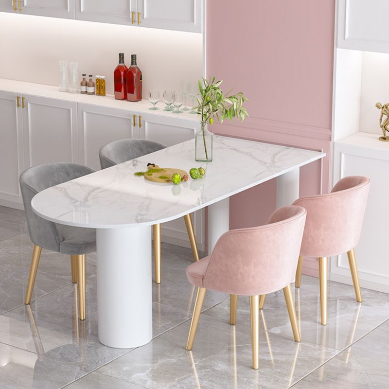 Free Form Sintered Stone Top Table for Restaurant Luxury White Table with 3 Legs Clearhalo 'Dining Tables & Seating' 'Dining Tables' 'dining_table' 'furn' 'furn_dining_table' 'Furniture' 'furniture_dining_table' 'Kitchen & Dining Furniture' 'kitchen' 'kitchen_dining_table' 1200x1200_64bf11e3-72dd-4bbf-a88b-ff20194683bb