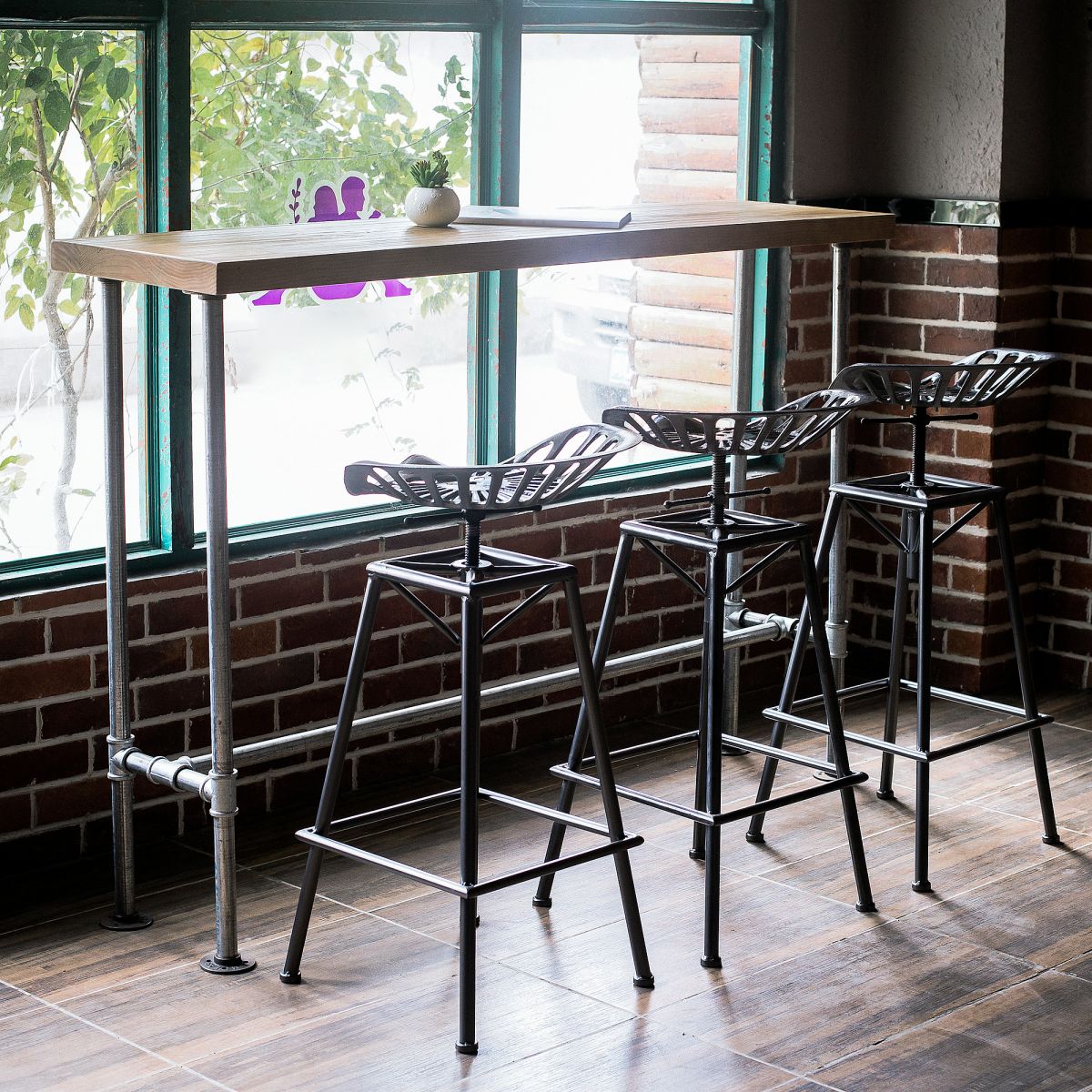 Tavolo da riposo altezza della barra da barra interno tavolo da pub in metallo industriale