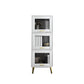 Glam Champagne/White White chiuse Back Standard Wood Shelfcase per soggiorno