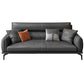 Black Frame Modern Style with Pillow Back Against Leather/leather Seat Clearhalo 'Furniture' 'furniture_sofas' 'kitchen' 'kitchen_sofas' 'Living Room Furniture' 'Sofa' 'sofas' 1200x1200_64c2545b-4cde-4a49-8626-a6d6bf846f34