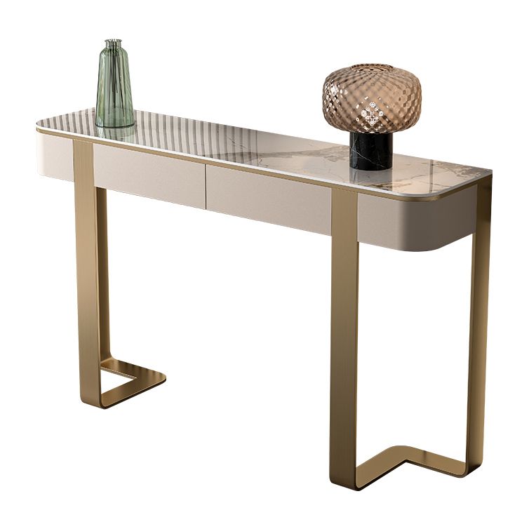 Glam Console Accent Table Antique Finish Console Sofa Table with Drawer