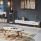 Glam Metal Cross Legs Coffee Table Faux Marble Oval Coffee Table Clearhalo 'Coffee & Accent Tables' 'Coffee Tables' 'coffee_tables' 'furn' 'furn_coffee_tables' 'Furniture' 'Living Room Furniture' 1200x1200_64c4729e-5f57-4d3c-8887-43422ee71608