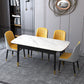Contemporary Sintered Stone Top Extendable Dining Set Rectangle Kitchen Dining Set with 4 Legs Table Clearhalo 'Dining Room Sets' 'Dining Tables & Seating' 'dining_room_set' 'furn' 'furn_dining_room_set' 'Furniture' 'furniture_dining_room_set' 'Kitchen & Dining Furniture' 'kitchen&dining_furn' 'kitchen' 1200x1200_64c79cb6-2175-4553-b711-2ee5c0bf741b