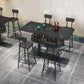 Ensemble de Table de Pub en pierre frittée contemporaine, Table de comptoir fixe, 1/2/3/5 pièces