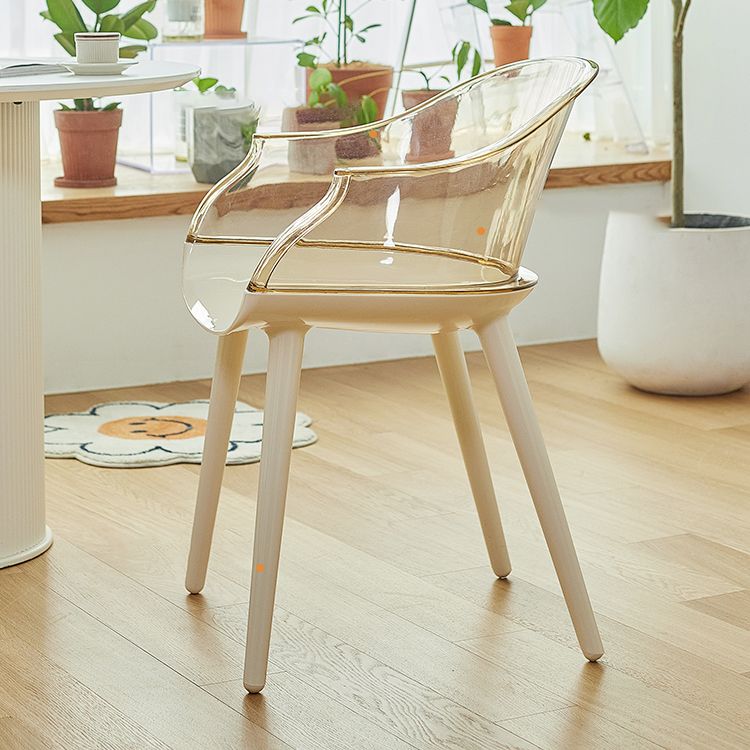 Glam Style Plastic Chair Solid Back Arm Dining Room Kitchen Chairs Set Clearhalo ' kitchen&dining_furn' 'Dining Chairs' 'Dining Tables & Seating' 'dining_chair' 'Furniture' 'furniture_dining_chair' 'Kitchen & Dining Furniture' 'kitchen' 1200x1200_64c8996d-0f7f-42e3-9a76-9bb13c3a5be5