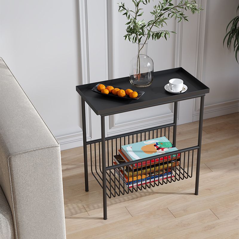 Mid-Century 21.7" Tall 4 Legs End Table Rectangular Side Table Clearhalo 'Coffee & Accent Tables' 'End & Side Tables' 'end_side_tables' 'furn' 'furn_end_side_tables' 'Furniture' 'Living Room Furniture' 1200x1200_64c93706-294d-497e-bf31-4d3840978297