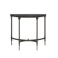 Glam Marble Accent Table Half Moon Sofa Console Table for Hall