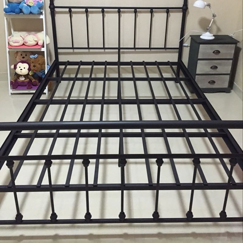 Cama industrial de marco de marco abierto cama de metal con patas de oro personalizadas