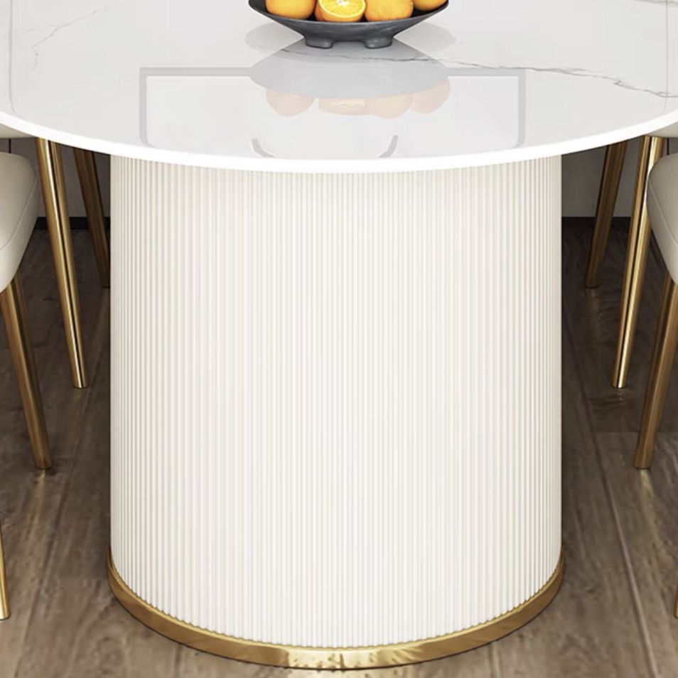 Free Form White Dining Table Sintered Stone Table Luxury with Double Pedestal Clearhalo 'Dining Tables & Seating' 'Dining Tables' 'dining_table' 'furn' 'furn_dining_table' 'Furniture' 'Kitchen & Dining Furniture' 1200x1200_64ccf6ad-a151-4dfb-99f2-f83da08459e7