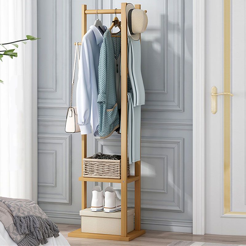 Gorgeous Free Standing Coat Rack Hanging Rail Hooks with Storage Shelf Clearhalo 'Entry & Mudroom Furniture' 'furn' 'furn_hall_tree_coat_racks' 'Furniture' 'Hall Trees & Coat Racks' 'hall_tree_coat_racks' 1200x1200_64cd9822-7507-43db-81e9-0c934f6c1b46