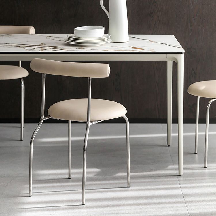 Contemporary PU Leather Side Chair Open Back Stackable Dining Side Chair Clearhalo 'Dining Chairs' 'Dining Tables & Seating' 'dining_chair' 'furn' 'furn_dining_chair' 'Furniture' 'furniture_dining_chair' 'Kitchen & Dining Furniture' 1200x1200_64cf0362-fd72-427a-9648-22c14d423aec