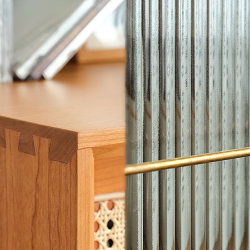 Closed Back Bookshelf Solid Wood Contemporary Bookcase with Doors Clearhalo 'Bookcases' 'furn' 'furn_bookcases' 'Furniture' 'Office Furniture' 1200x1200_64d0bfe4-89fe-4333-b8f4-001395f1b467