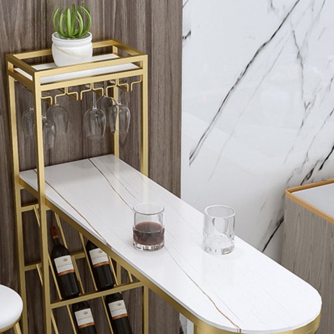 Contemporary Bar Wine Table Indoor Stone Counter Height Table with Storage Clearhalo 'Bar Furniture' 'Bar Tables' 'bar_tables' 'furn' 'furn_bar_tables' 'Furniture' 'furniture_bar_tables' 'Kitchen & Dining Furniture' 1200x1200_64d11670-d098-4db2-bb48-230b48e63bde