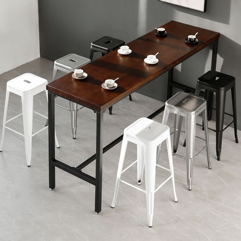 Industrial Style Armless Barstool Iron Frame Counter Stools for Coffee Shop Clearhalo 'Bar Furniture' 'Bar Stools' 'bar_stools' 'furn' 'furn_bar_stools' 'furniture_bar_stools' 'Kitchen & Dining Furniture' 'kitchen&dining_furn' 'kitchen' 'kitchen_furn' Furniture' 1200x1200_64d19cd7-8b3b-4e7b-9ff5-79ec64a06639