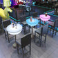 Polyethylene Round Table Industrial Style Bar Lighted Bar Table