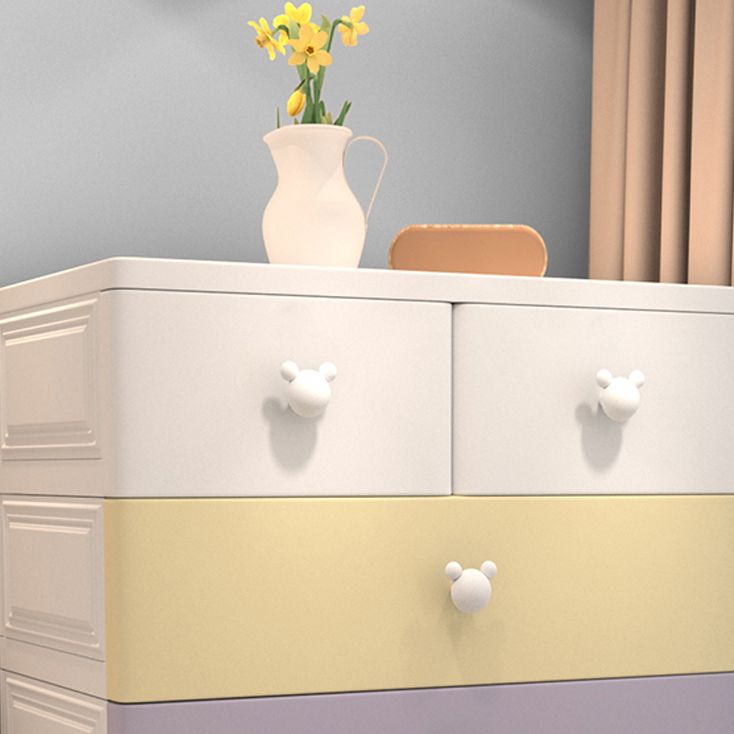 Plastic Non-Hanging Cabinet Contemporary Matte Finish Armoire